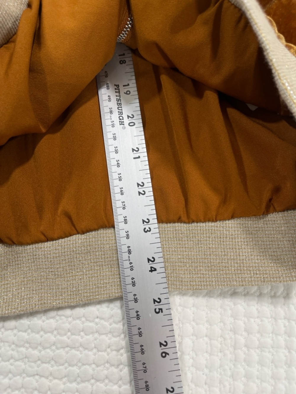 ZARA Trafaluc Velvet Star Embroidered Bomber Jacket Gold Brown M - Picture 7 of 10